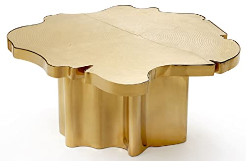 Casa Padrino Luxus Couchtisch Gold 105 x 109 x H. 45 cm - Edelstahl Wohnzimmertisch - Luxus Wohnzimmer & Hotel Möbel