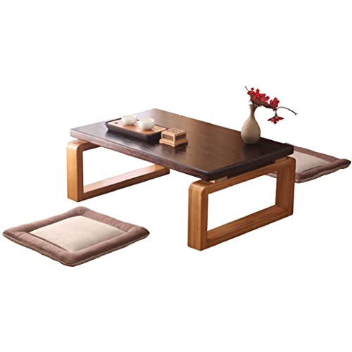 Couchtische Retro, klappbarer niedriger Tisch, japanischer Tatami-Tisch, Erkertisch, geeignet für Wohn- und Schlafzimmer (Color : Brown, Size : 70x45x30cm)