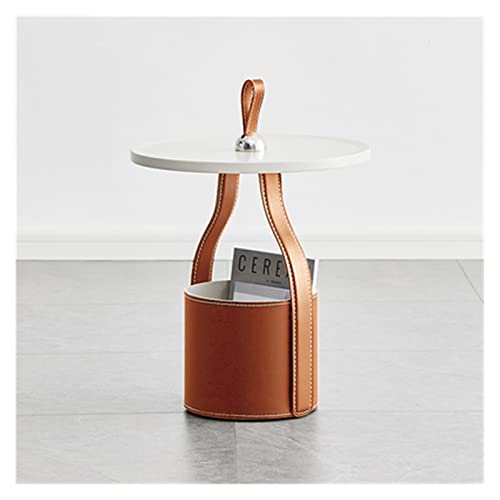 Saturey Beistelltisch Minimalistischer Sofa Beistelltisch kreative Freizeit Kleiner runder Tisch Wohnzimmer Aufbewahrung Kleiner Couchtisch Laptop-Kaffeehalter (Color : 1)