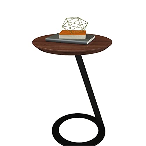 Saturey Kleine Couchtisch Beistelltisch, kreativer Couchtisch einfache runde kleine Couchtisch abnehmbare hölzerne Sofa-Tabelle Nordic Lazy-Nachttisch Mini braune Farbe Wohnzimmertisch
