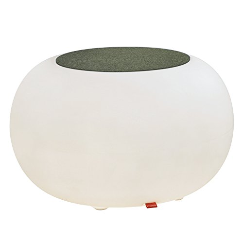 Moree 15 03 01_15 15 01 Bubble Indoor Akku LED Hocker/Leuchtobjekt   mit Sitzkissen | Anthrazit