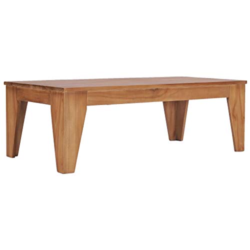  Teak Massiv Wohnzimmertisch Holztisch Sofatisch Teetisch Tisch Massivholztisch 120x60x40cm