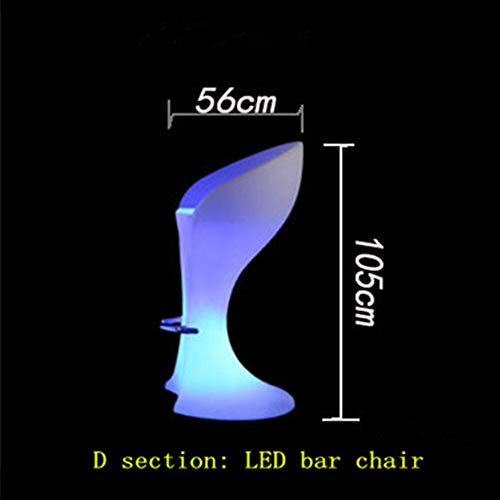 MZXUN. Wiederaufladbare LED-beleuchteter Cocktail-Tabelle wasserdichte glühende LED-Bar-Tisch beleuchtet Couchtisch-Bar-KTV-Disco- Hotelversorgung (Color : 56x48x110cm)