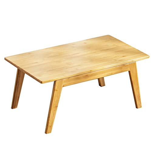 SLLS Klapptisch auf Bett Computertisch aus Holz mit klappbaren Beinen Haushaltsklapptisch Couchtisch for Wohnzimmer (Color : Natural, S : 70 * 40 * 31cm)