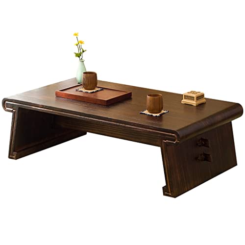 End Tables Retro Niedriger Tisch Klappbarer Couchtisch Japanischer Tatami-Tisch Wohnzimmer-Zen-Teetisch Couchtisch Für Erker Geeignet (Size : 60x40x30cm)