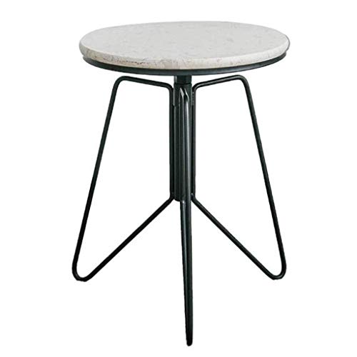 Schreibtisch Marmor, höhenverstellbar Metall Little Round Table Lounge Café Getränkehändler Freizeit Lesen Tisch Verhandlungstisch (Color : C)