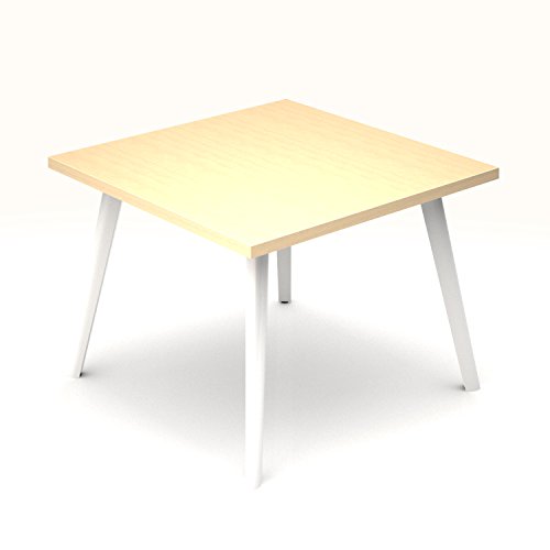 Beistelltisch Amber quadratisch 700 x 700 mm Couchtisch Kaffeetisch Loungetable Loungetisch Ablagetisch, Melamin-Farbe:Ahorn