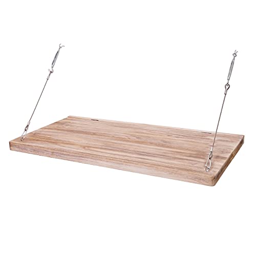 Mendler Wandtisch HWC-H48, Wandklapptisch Wandregal Tisch mit Tafel, klappbar Massiv-Holz - 100x50cm
