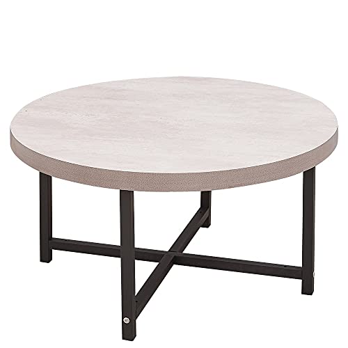 WENMENG2021 Rustikaler Beistelltisch Couchtisch-Stil-Wohn-Sofa -Tisch-Beistelltisch Kaffee-Desk-Endtisch-Seit entabelle for kleine Räume Runde Akzenttabelle (Color : Round)
