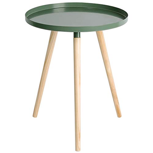 Einfacher und praktische Tisch DIY Montage Tee Tisch Rund Einfache Couchtisch Nordic Tisch Wohnzimmer Ferienwohnung Schlafzimmer Eckschreibtisch Wohnmöbel Klein, Diverse Elemente ( Color : Green )
