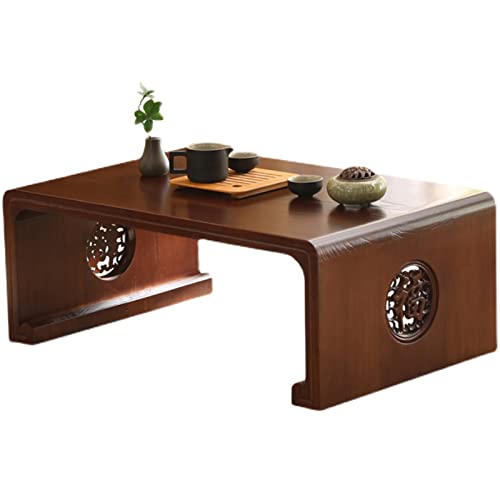 Tisch Couchtisch Tatami-Couchtisch Massivholz-Erkertisch Kleiner Balkon-Couchtisch japanischer niedriger Tisch Kang-Tisch Computertisch Esstisch (Color : A, S : 60 * 40 * 30CM)