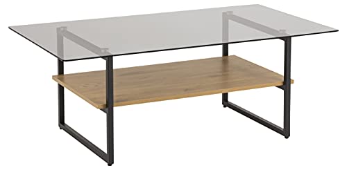 AC Design Furniture Kassie Couchtisch, Metal, Natur/Schwarz, l: 110 x B: 60 x H: 42 cm