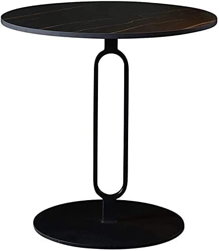 YOYOSHU Beistelltisch Moderner Minimalistischer Stil Schlafzimmer Nachttisch, Runder Kleiner Beistelltisch Couchtisch Couchtisch im Wohnzimmer Geeignet für Familien(Color:Black)
