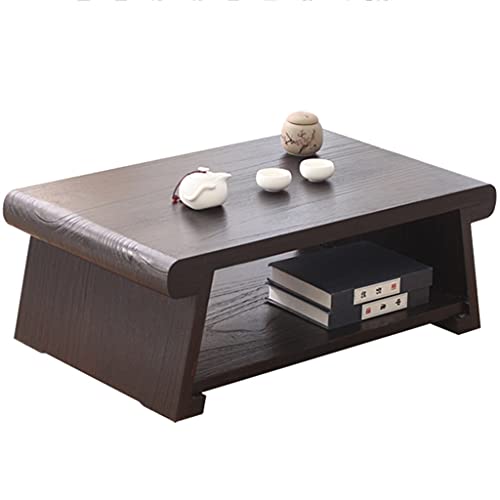 End Tables Wohnzimmer-Zen-Teetisch 2-Tier Japanischer Tatami-Tisch Couchtisch Mit Ablagefach Retro-Meditations-Niedrig tisch (Size : 70x45x30cm)
