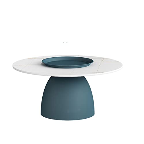 Kleine Couchtisch Tee Tisch Kreativer Couchtisch Modern Kleinwohnung Wohnzimmer Sofa-Tabelle Ins Stil Einfacher Kleiner runder Tisch Wohnzimmertisch (Color : Blue, Size : Large)