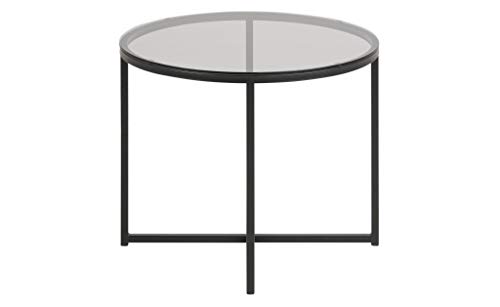 PKline Cape Ø 55cm Glastisch Wohnzimmertisch Beistelltisch Tisch schwarz