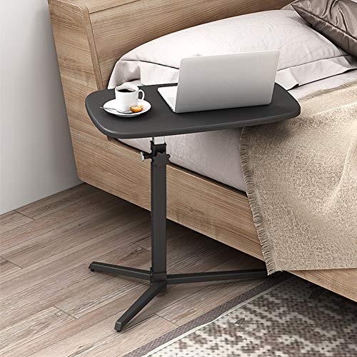 Couchtisch Tragbarer Laptop-Schreibtisch Sofa Beistelltisch, leicht zu bewegender Kleiner Nachttisch, höhenverstellbarer Couchtisch, für Büroarbeit im Schlafzimmer, 45 x 30 x 65 cm