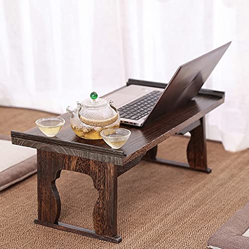 End Tables Beistelltisch Klappbarer Schreibtisch Erker Schreibtisch Bett Kleiner Tisch Home Tatami Couchtisch Bodentisch Teetisch Niedriger Tisch (Color : Brown, Size : 80x44x36cm)