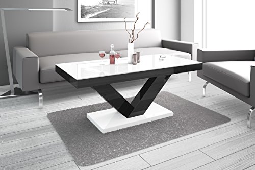 super furniture24_eu Victoria Mini Super Acryl (Weiss/Schwarz/Weiss)