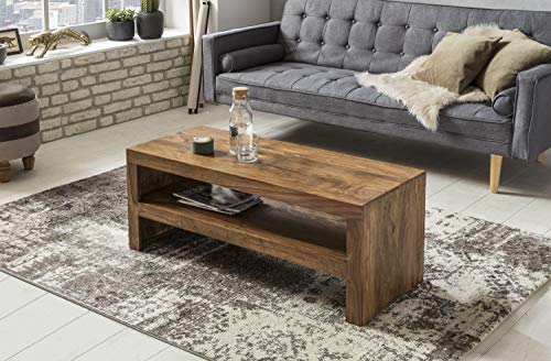 KADIMA DESIGN Sheesham Massiv Couchtisch Wood 110cm Massivholz tv &/ Wohnzimmer Tisch