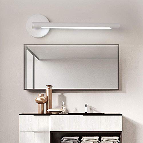 WEDF LED-Spiegelleuchte mit wasserdichtem Anti-Fog-Badezimmer-Spieg elschrank beleuchtet Acryl-Schlafzimmer-Make-u p-Lampe,weiß,schwarz39cm 7w