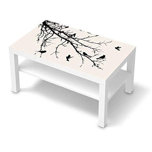 creatisto Möbeltattoo passend für IKEA Lack Tisch 90x55 cm I Möbeldekoration - Möbel-Aufkleber Folie Tattoo I Deko DIY für Schlafzimmer, Wohnzimmer - Design: Tree and Birds 1