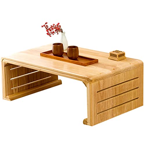 End Tables Japanischer Tatami-Tisch Im Hohlen Design Niedriger Retro-Meditationstisch Kung-Fu-Couchtisch Mit Erkerfenster Zen-Teetisch Für Das Wohnzimmer (Size : 60x40x30cm)