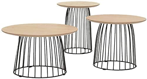 dtkmkj Tisch 3-teiliges Set Moderner Beistelltisch Nachttisch Nachttisch Couchtisch Multifunktionaler Couchtisch Mobiler Snacktisch