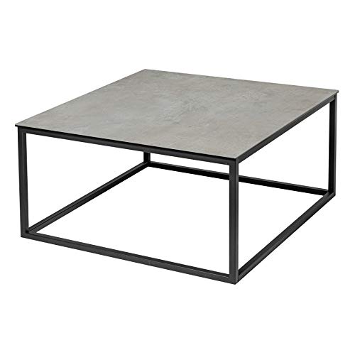 Riess Ambiente Design Couchtisch SYMBIOSE 75cm grau Keramik in Beton-Optik Wohnzimmertisch Tisch