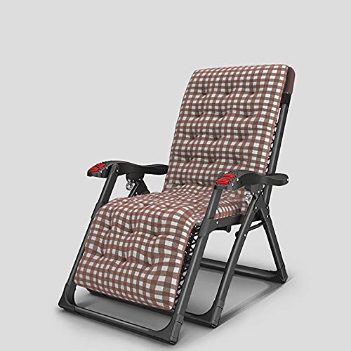 WEDF Zero Gravity Chair Verstellbarer Liegestuhl Klappbett Büro Siesta Chair Durable Rest Lounge Chair,Grau-52CM (Grau 52CM)