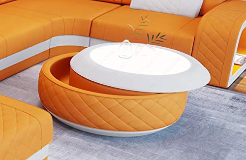 Sofa Dreams Wohnzimmertisch mit LED Beleuchtung und Glasplatte