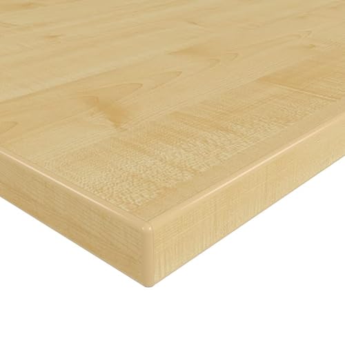 MySpiegel.de Tischplatte Holz Zuschnitt nach Maß Beschichtete Holzdekorplatte Ahorn Natur in 25mm Stärke (140 x 75 cm, Ahorn Natur)