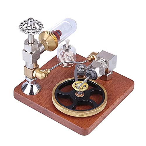 FACAZ DIY Dampfkraft Stirlingmotor Modell Rotierende Mechanische Spieluhr Wissenschaftsexperiment Freikolben Einstellbare Geschwindigkeit Physik Spielzeug