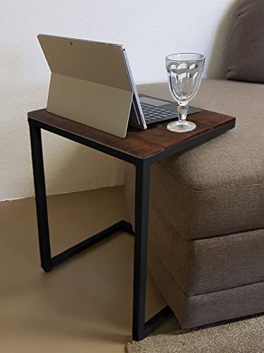 casamia Couchtisch 2er Set B 40 H 51 cm Wohnzimmer-Tisch-Set Beistelltisch Atlanta Metall Gestell Farbe braun - Bassano