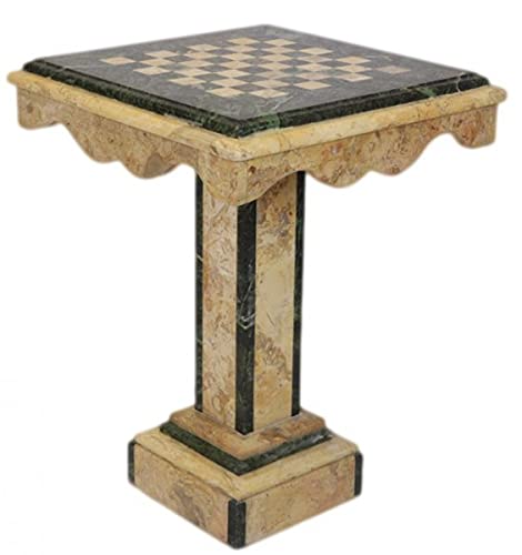  Luxus Spieltisch Schach/Dame Tisch Marmor   Grün   Möbel Antik Stil Art Deco Jugendstil Schachtisch