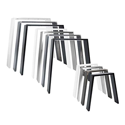 2x Natural Goods Berlin Tischkufen CLASSIC Design Möbelkufen Tischbeine scandic | Loft Tischgestell aus Stahl | Tischkuven, Hairpin Legs (B55/75 x H72cm (Esstisch/Schreibtisch), Schwarz)