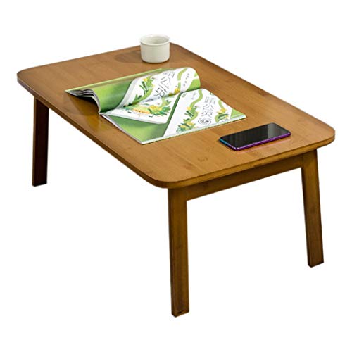 Couchtische Klappbarer Tisch Laptop-Tisch Studententisch Mini-Teetisch Bambusmaterial (Color : Wood Color, Size : 70x42x31cm)
