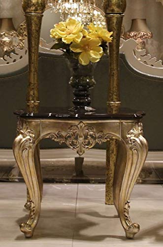 Casa Padrino Luxus Barock Beistelltisch Dunkelbraun/Gold - Prunkvoller handgefertigter Tisch im Barockstil - Barock Wohnzimmer Möbel