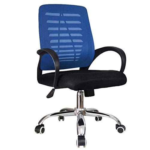 Bürostühle Bürostuhl Computerstuhl Home Hocker Rückenlehne Bürostuhl Heben Drehstuhl Einfacher Mesh-Bürostuhl mit Rollstühlen (Farbe: Schwarz)