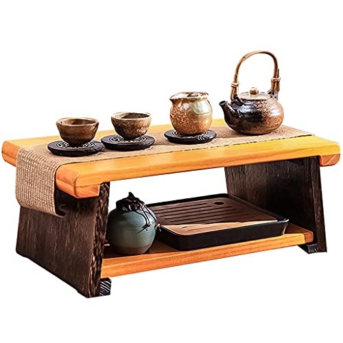 End Tables Klappbarer Couchtisch 2-Tier Niedriger Couchtisch Mit Ablagefach Japanischer Tatami-Tisch Retro-Meditations-Tieftis ch (Size : 50x30x20cm)
