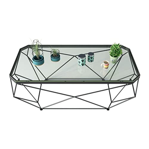 Kleine Couchtisch Couchtisch Advanced Square Nordic Minimalist Glas Modernes Wohnzimmer Haus Licht Luxus kreativer exquisiter Tisch Wohnzimmertisch (Color : A, Size : 100 * 50 * 45 cm)