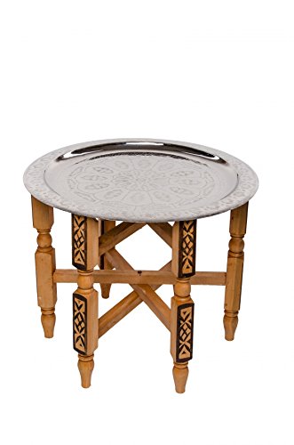 Marrakesch Orient & Mediterran Interior ® Mediterraner Tisch Iman 60cm silberfarbig