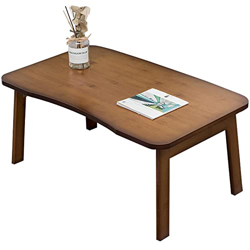 WSNDY Klappbarer Couchtisch - Moderner einfacher niedriger Tisch aus Bambus, Schreibtisch, Couchtisch für Wohnzimmer, Konferenz, Heimbüro(Size:80x50x35cm )