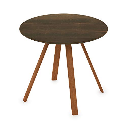 Furinno großer runder Tisch mit 4 Beinen, Nussbaum, 91,49 x 91,49 x 75 cm