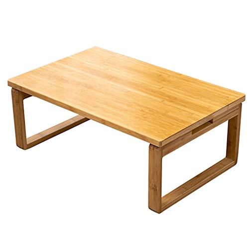 Couchtische Klappbarer Kleiner Tatami-Tisch Haushaltsbambustisch Faltbarer Niedriger Tisch Kleiner Esstisch (Color : Wood Color, Size : 70x50x28.5cm)